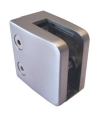 Eck-Glashalter 55/55 mm, mit Flachansatz und Auflegeplatte, V4A